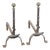 Cast Iron Fireplace Andirons, Set of 2 For Sale
