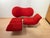 1980s Postmodern Convertible Sofa in Red Fabric attributed to Bonaldo, Italy, 1980s For Sale - Image 5 of 18