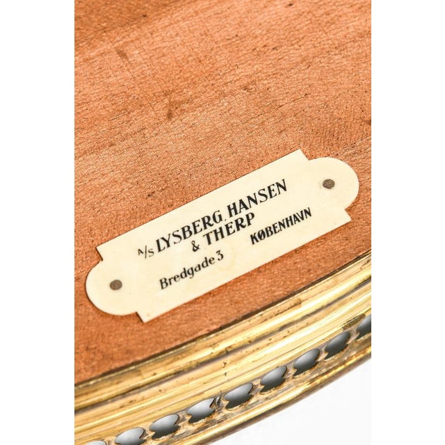 1940s Side Table in Brass and Mirrored Glass from Lysberg Hansen & Therp, 1940s For Sale - Image 5 of 6