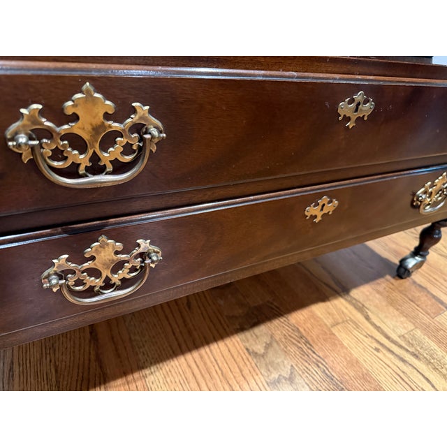 Drexel Bicentennial 1970s Mahogany Serving Bar Cart With Drawers For Sale - Image 10 of 11