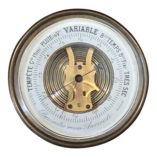 Antique French Aneroid Barometer For Sale