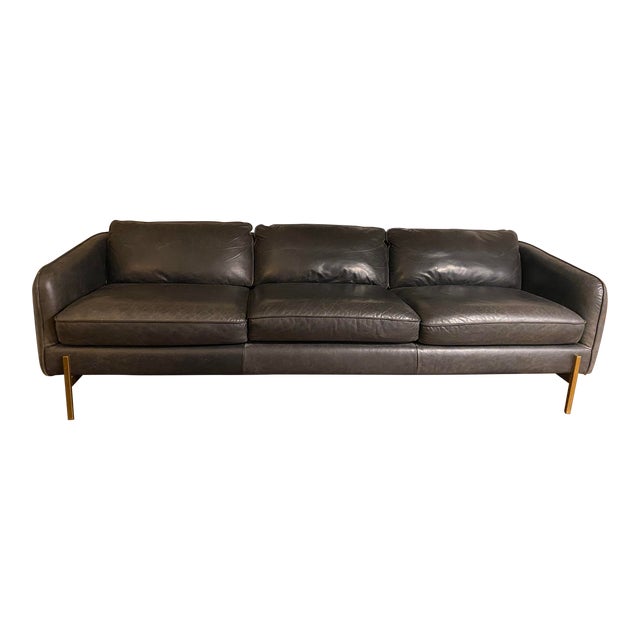 Cb2 Leather Couch Chairish