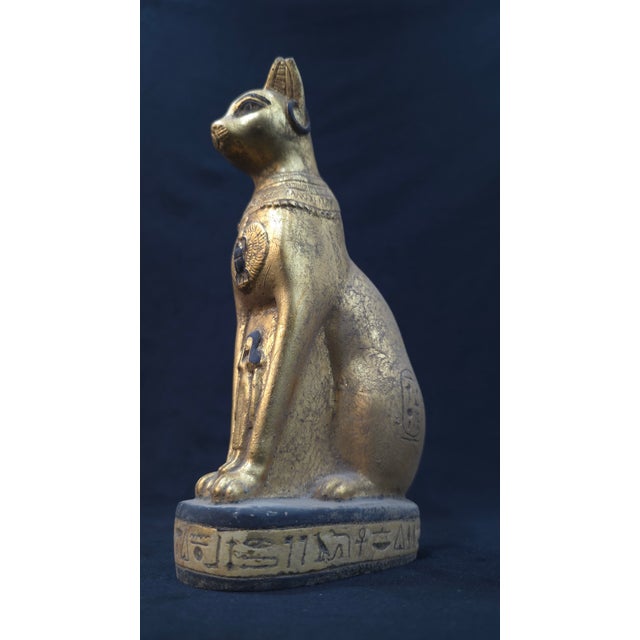 Vintage Egyptian Statue of Goddess Bastet Cat Figure Egyptian Civilization Bc For Sale In Washington DC - Image 6 of 8