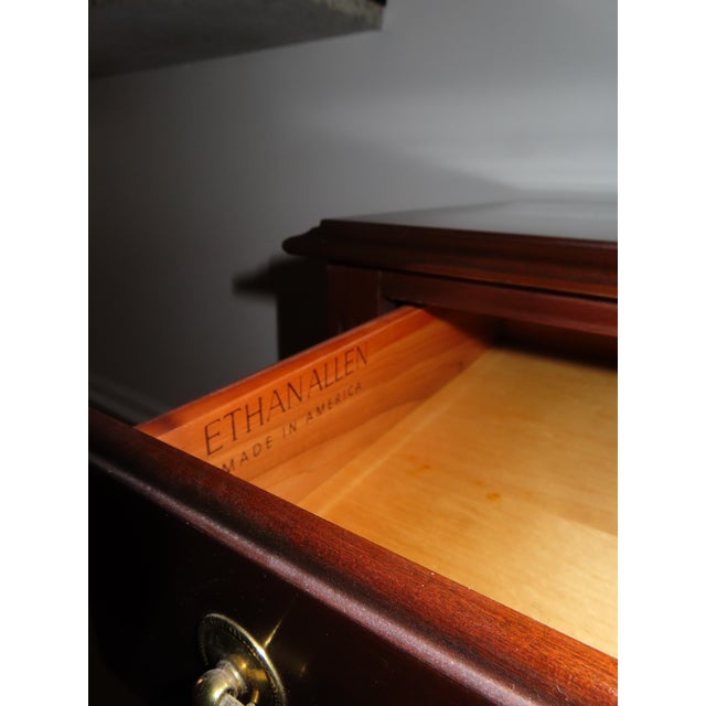 Brown 1980s Ethan Allen Georgian Court Cherry Nightstand For Sale - Image 8 of 8