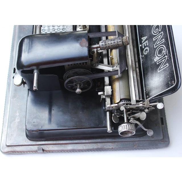 Aeg Mignon Model 4 Index Typewriter with Cyrillic Index, Germany, 1920s For Sale - Image 9 of 11