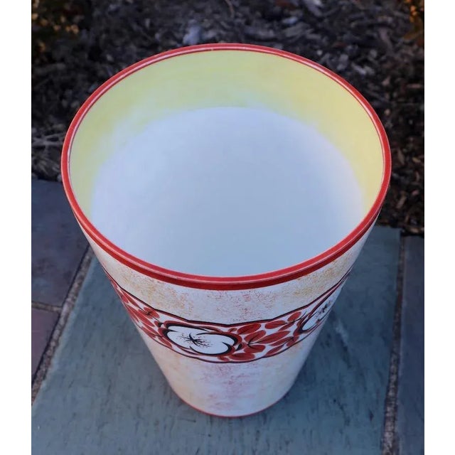 Early 20th Century Hand Painted Art Deco Czechoslovakian Flower Vase For Sale - Image 5 of 10