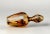 MCM Hand Blown Art Glass Venetian Style Hourglass Vase Cognac and Sepia Spirals For Sale - Image 4 of 4