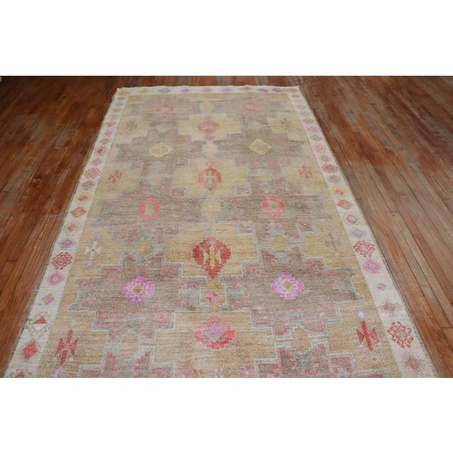 Folk Art 20th Century Zabihi Collection Colorful Turkish Anatolian Corridor Rug For Sale - Image 3 of 9