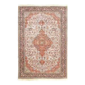 2020s Kashmir A. Silk Hand-Knotted Rug