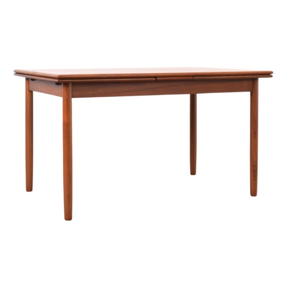 Mid-Century Modern Danish Extendable Dining Table in Teak, 1960s For Sale