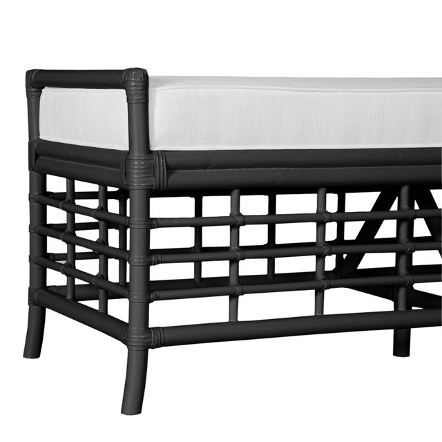 David Francis Luna Bench - Black For Sale - Image 4 of 7