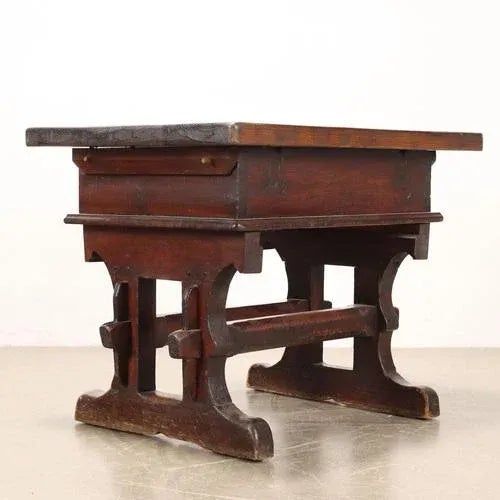 Vintage Wooden Coffee Table For Sale - Image 9 of 10