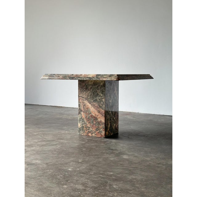 Fior Di Pesco Marble Plinth Side Table, Italy, 1980s For Sale - Image 10 of 18
