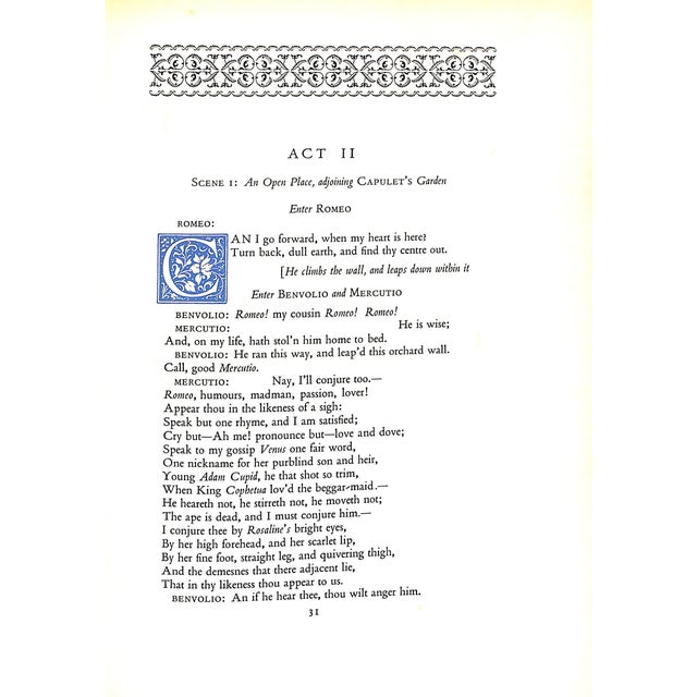 "Romeo and Juliet W/ Designs by Oliver Messel" 1936 Shakespeare, William For Sale - Image 9 of 11