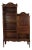 Antique Oak Side by Side With Bookcase and Drop Front Writing Desk For Sale