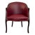 Late 20th Century Burgundy Leather Nailhead Trimmed Mahogany Library Tub Armchair For Sale