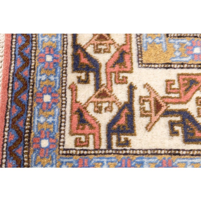 Semi-Antique Hand-Knotted Persian Ardebil Rug – 4'5" X 6'10" For Sale - Image 12 of 14