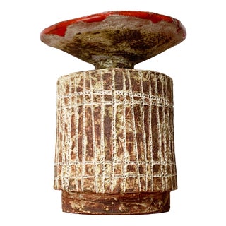 Mid-Century Modern German Studio Pottery Mushroom Vase from Hase Dietz Keramik, 1960s For Sale