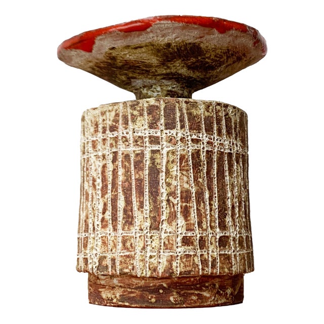 Mid-Century Modern German Studio Pottery Mushroom Vase from Hase Dietz Keramik, 1960s For Sale