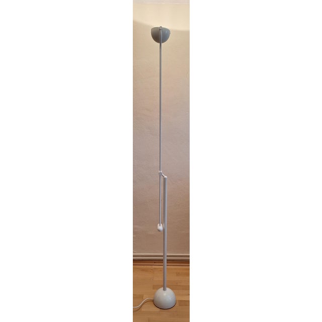 White Vintage German Floor Lamp with White Metal Frame by Hustadt-Leuchten, 2001 For Sale - Image 8 of 8