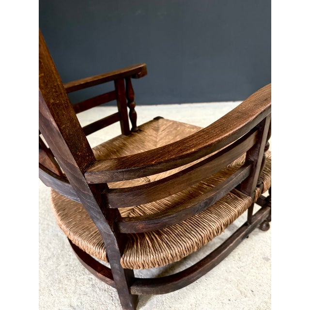 Antique French Provincial Rural Low Lounge Chair, 1890s For Sale - Image 15 of 17