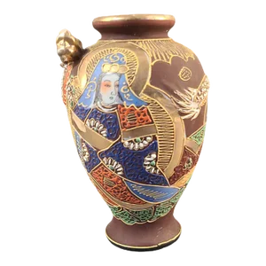 Antique Japanese Satsuma Figural Dragon Vase