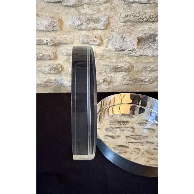 1960s Vintage Silver-plated Metal & Methacrylate Box, 1960s For Sale - Image 5 of 12