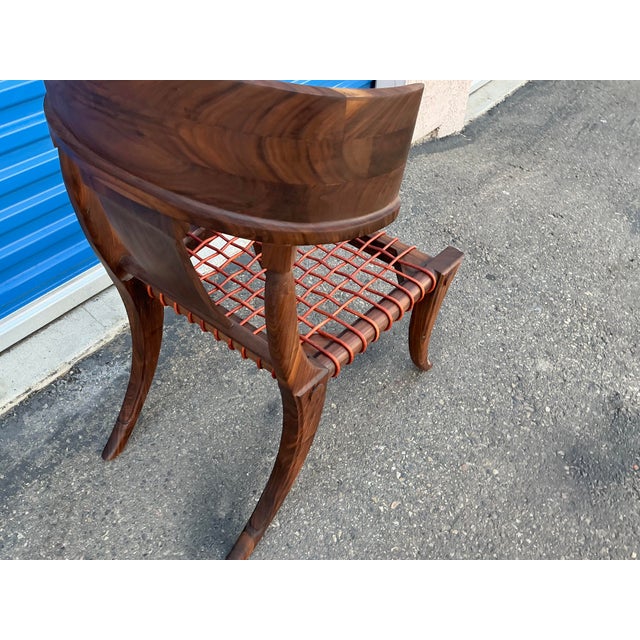 Vintage Klismos Walnut Chair For Sale - Image 10 of 11