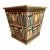 Vintage 1950s Trompe L’Oeil Painted Wood Book Motif Cachepot Planter Basket Fornasetti Style For Sale