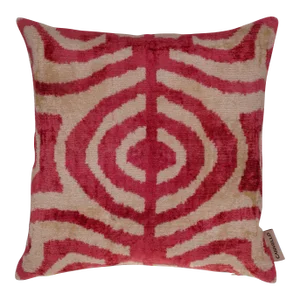 Contemporary Handmade Velvet Tiger Print Throw Pillow & Down Feather Insert