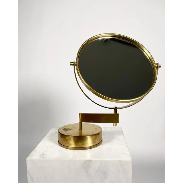 Mid-Century Brass Table Mirror by Hans-Agne Jakobsson, 1960s For Sale - Image 6 of 11
