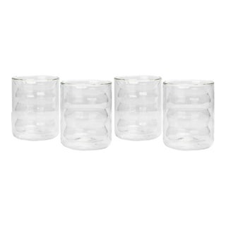 Waves Clear Water Glass - Set of 4 For Sale
