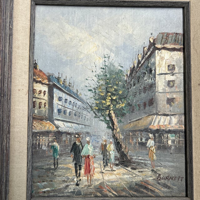 1950’s original impressionist European street scene painting. Signed and framed. Measures 8x10 / 13x15 framed. Check out...