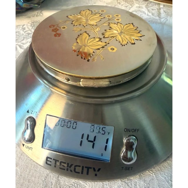 Mid-Century Rex Fifth Avenue Sterling Silver & Vermeil Floral Powder Compact For Sale - Image 10 of 10