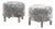 Pair of Italian Velvet Upholstered Boudoir Stools, C 1970 For Sale