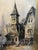Bruges, Framed Watercolour By Charles James Keats Frame Sizes 70 x 52 cms Frame has some chips, see pics