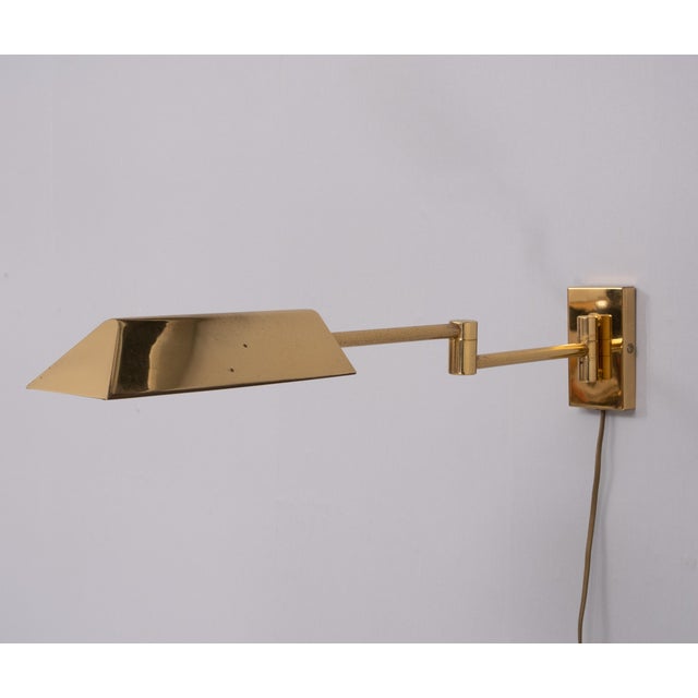 Brass Swing Arm Wall Lamp, Germany, 1978 For Sale - Image 11 of 11