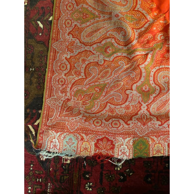 Indian Antique Indian Paisley Shawl Throw [Tv] For Sale - Image 3 of 12