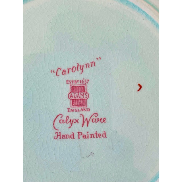 Vintage Adams England Calyx Ware Vintage Carolynn Eight (8) Salad or Dessert Plates For Sale In San Francisco - Image 6 of 6