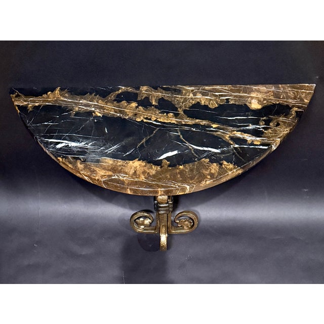 Early 20th Century Early 20th Century American Arts & Crafts Bronze and Iron Wall Brackets, Pair For Sale - Image 5 of 11