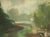 American American Impressionist Oil Painting Wooded Landscape and Stream by Harry Barton . For Sale - Image 3 of 7