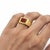 Art Deco Signet Ring for Men With Garnet, Silver, Gold, Size 10 For Sale - Image 4 of 5