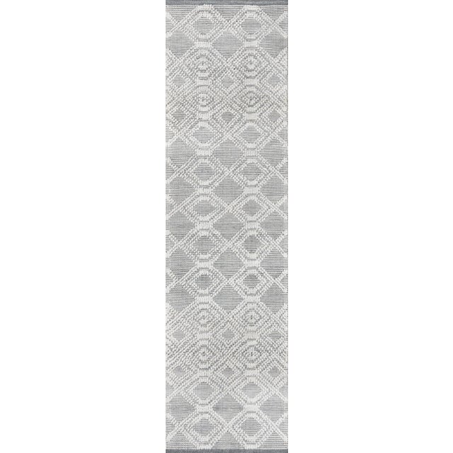 Gray Momeni Contemporary Indoor/Outdoor Hermosa Rug in Grey, 2'3" x 8' Runner For Sale - Image 8 of 8