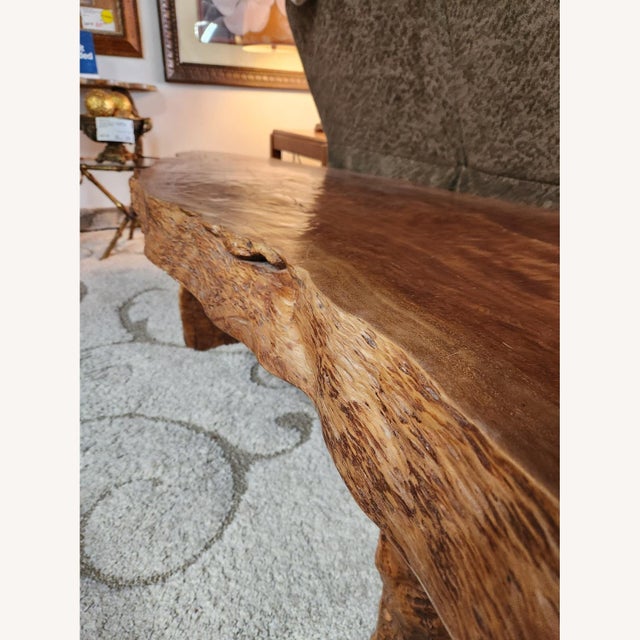Wood Contemporary Wood Slab Coffee Table For Sale - Image 7 of 9