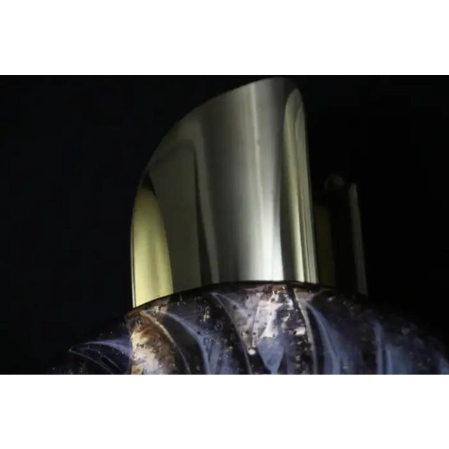 Large Disc-Shaped Wall Lights in Light Purple and Golden Murano Glass, 2000, Set of 2 For Sale - Image 15 of 16