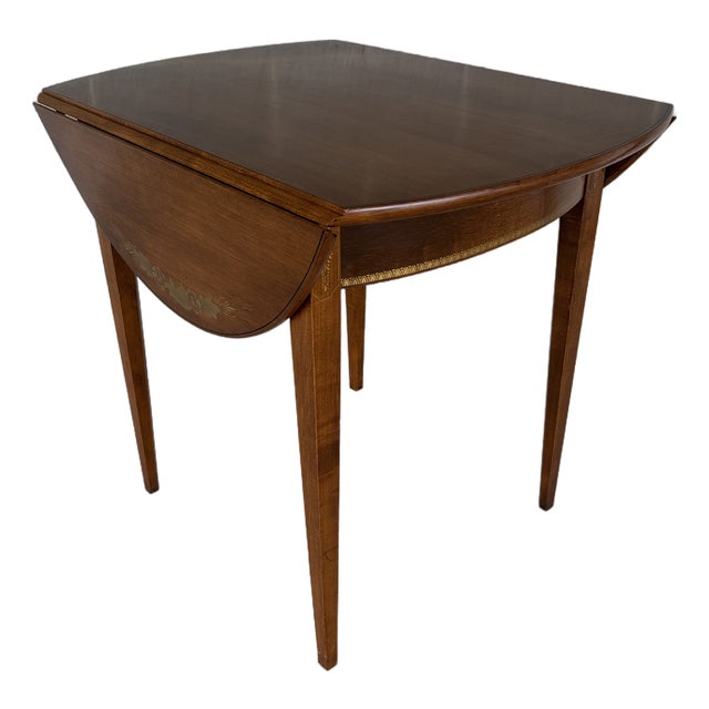 Hitchcock Harvest Maple Hepplewhite Style Drop Leaf 42" Dining Table For Sale