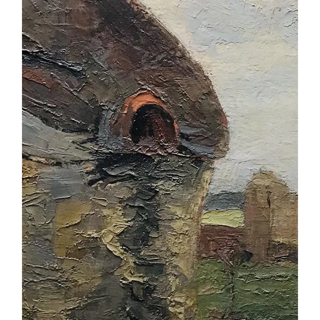 Pierre-Eugène Vibert, Cour intérieur, 1923, Oil on Canvas For Sale - Image 4 of 7