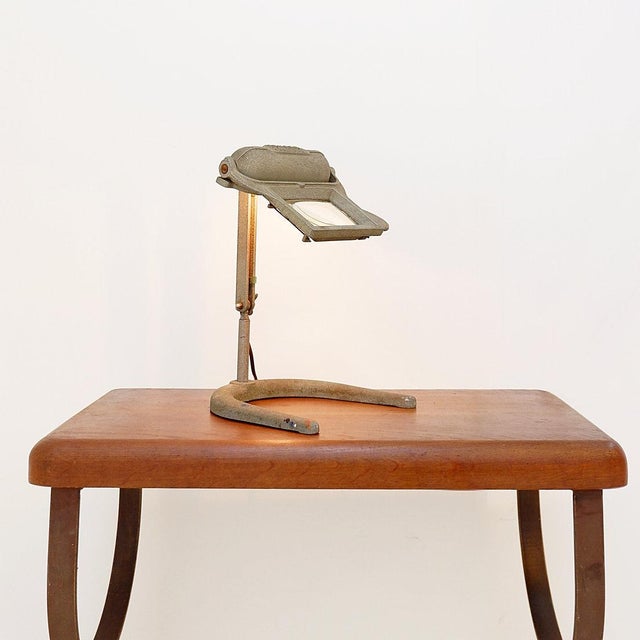 1950s Industrial Magnifying Lamp by Gruber, 1950s For Sale - Image 5 of 17