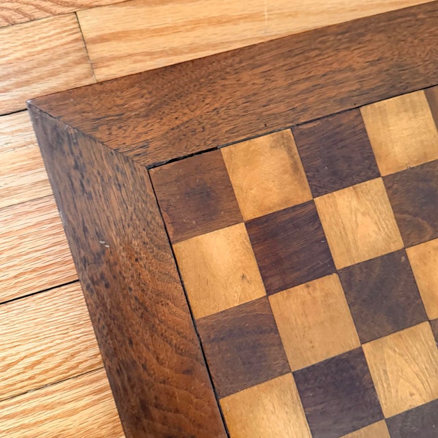 Mid 20th Century Large Craftsman's Wooden Chess Board For Sale - Image 6 of 10