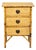 Small English 1920s Mottled Bamboo Three-Drawer Chest with Floral Décor For Sale